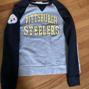 Pittsburgh Steelers Junk Food Clothing Black and Gray Sweatshirt